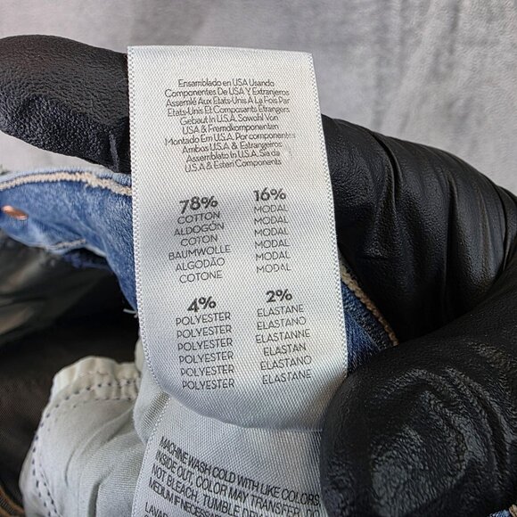 Mother Jeans Womens 31 Mid Rise Dazzler Ankle Fray Stretch Riding Cliffside - Picture 15 of 16